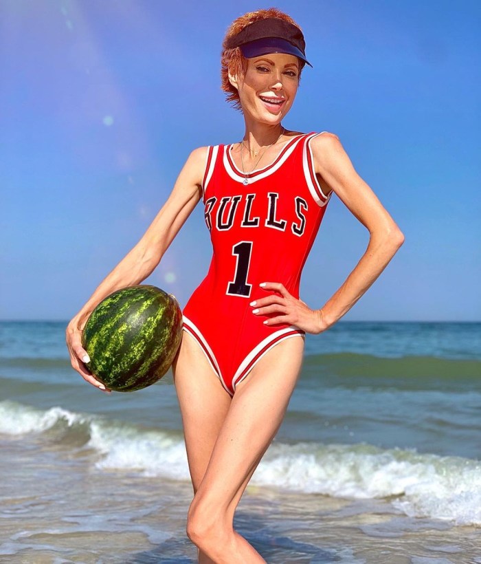 Elena Cristina Swan in a swimsuit