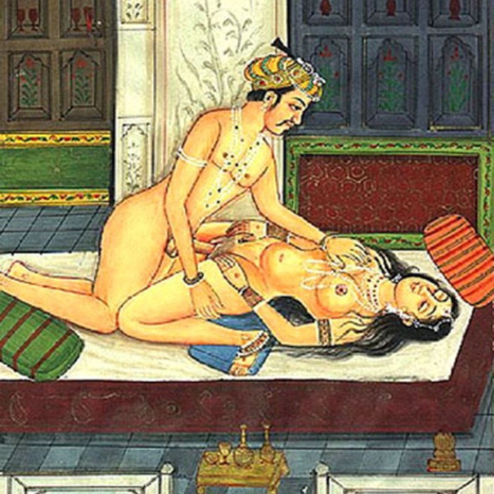 Erotic massage in pose 69