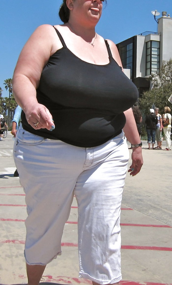 Adult woman in the bra