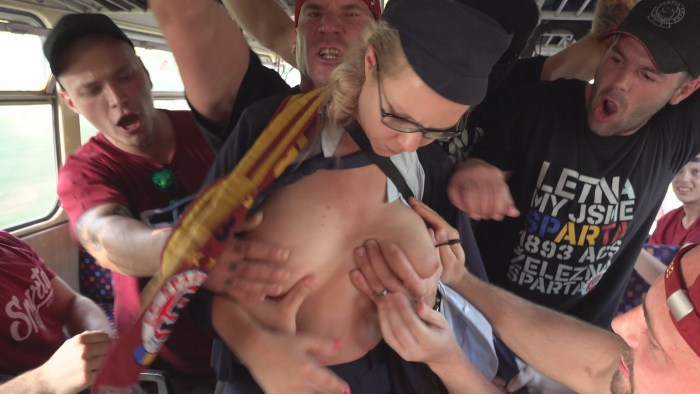 Gangbang in the train