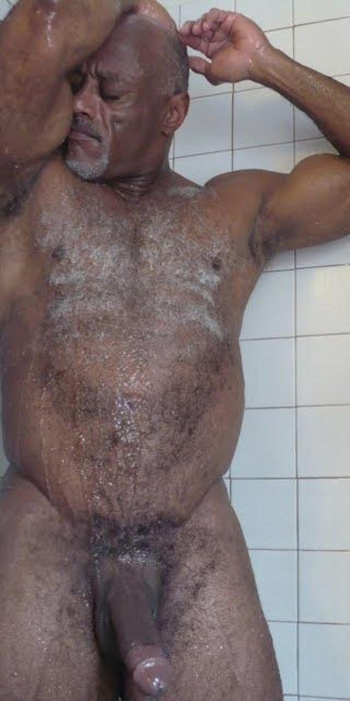 Naked Negro with a huge member