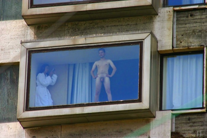 Beautiful anal on the balcony