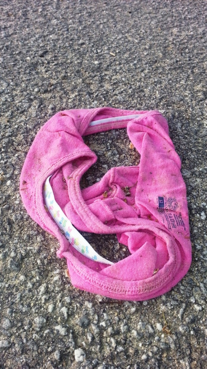 Women's panties on the floor