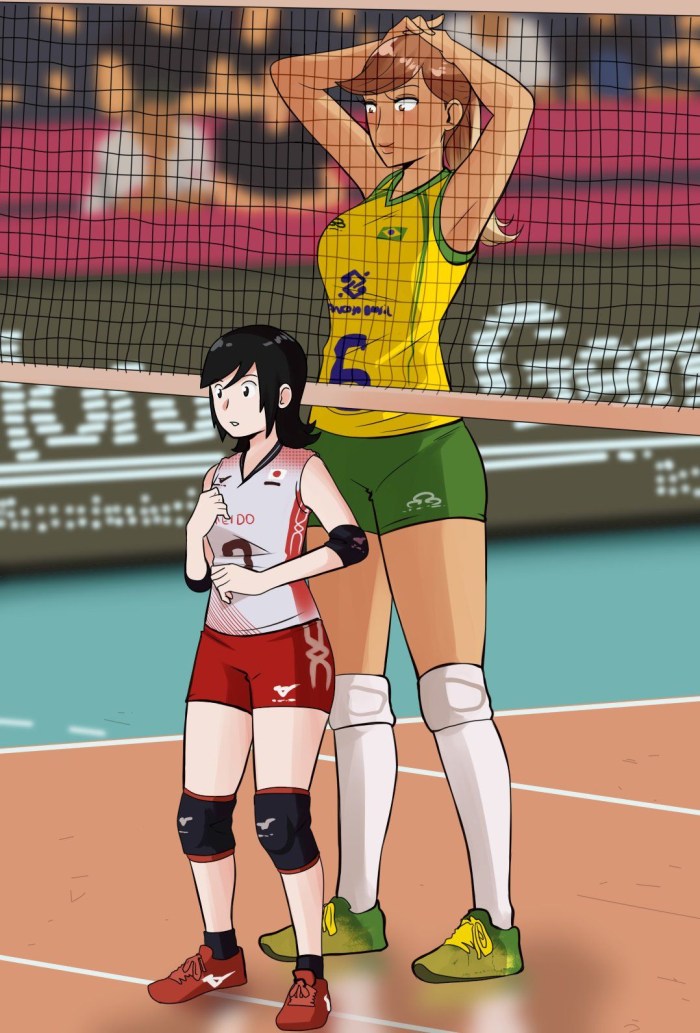 Anime volleyball girl