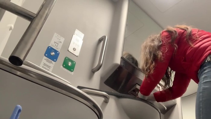 Girls in leggings bending down