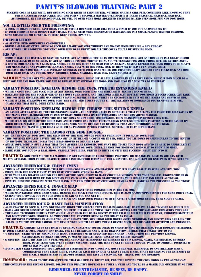 Position Training and Submissive Positions