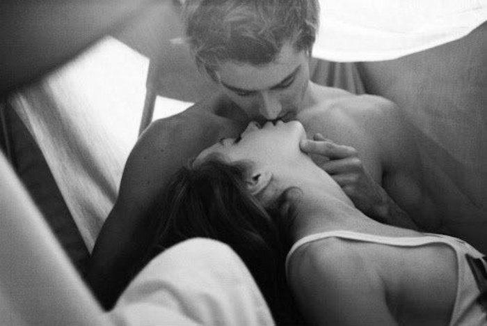 Tender kisses and affection