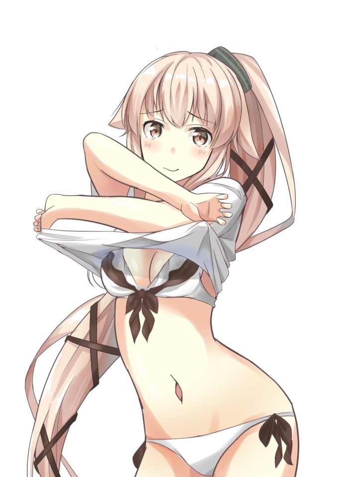 Girl with yellow cowards