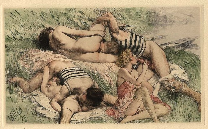 Erotic engravings Paul-Emil Bek