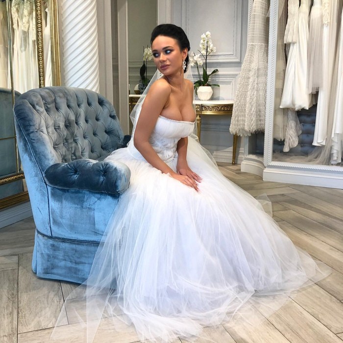 Yana Koshkina in a dress