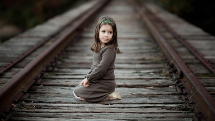 Fashionable children pose