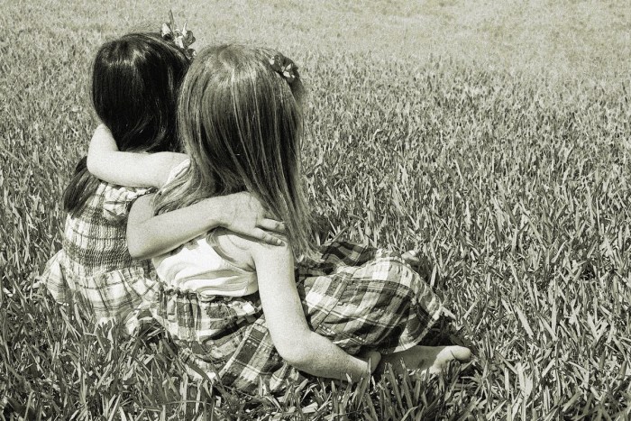 A small black -haired girl
