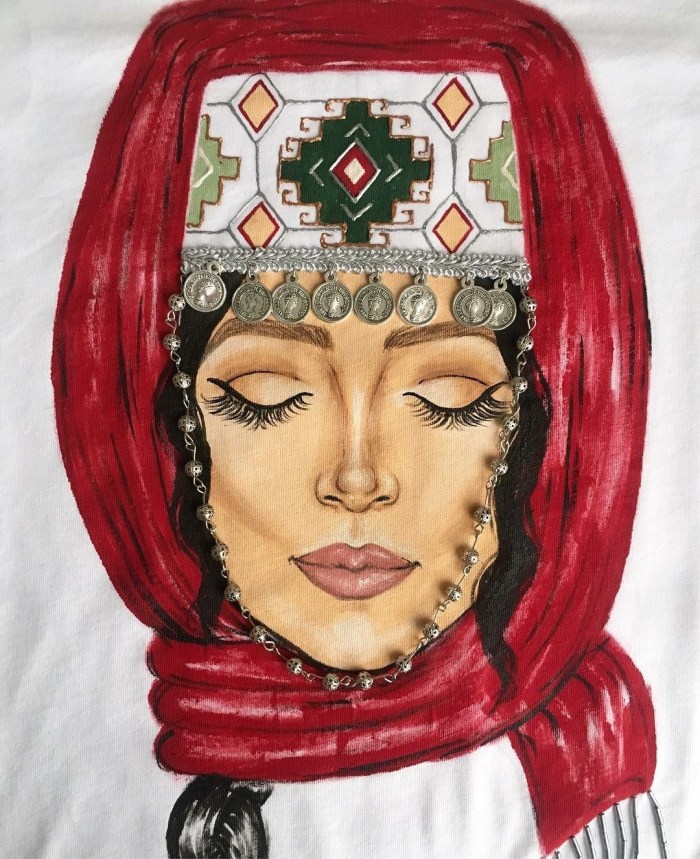 Armenians in national costumes art face
