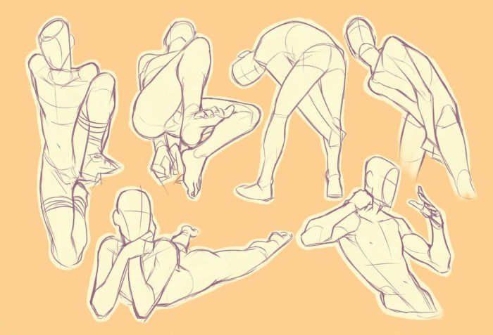 Poses from below reference