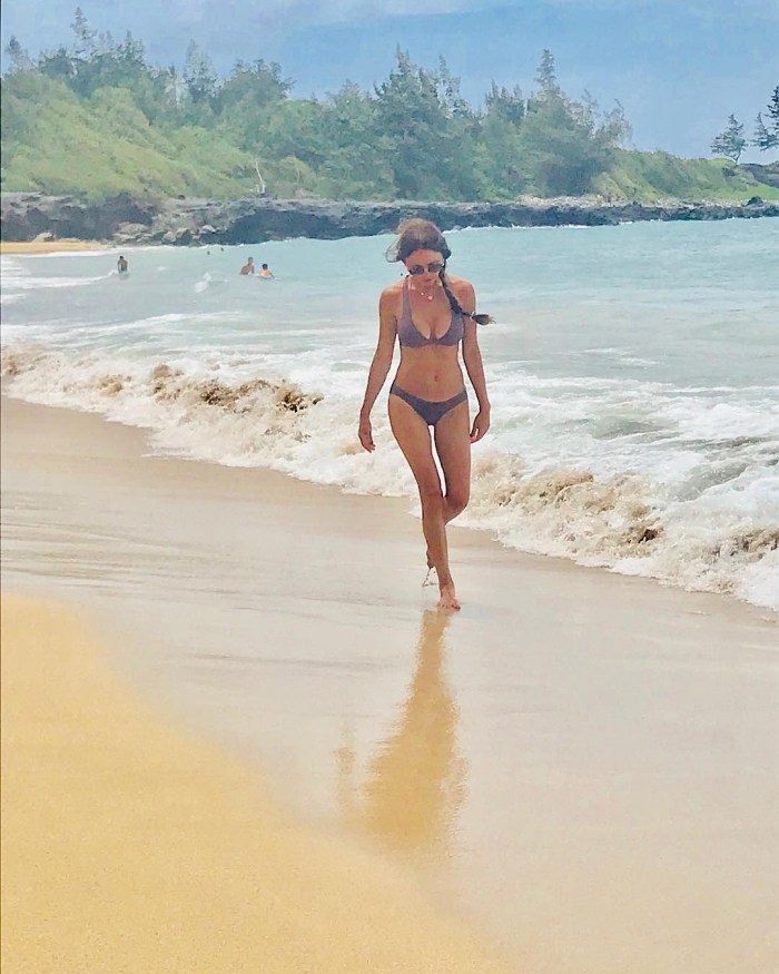 Oksana Grigoryeva in a swimsuit