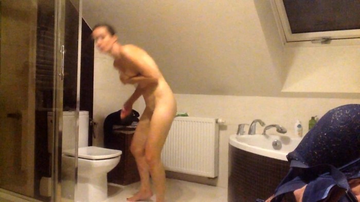 Girls in the shower pool