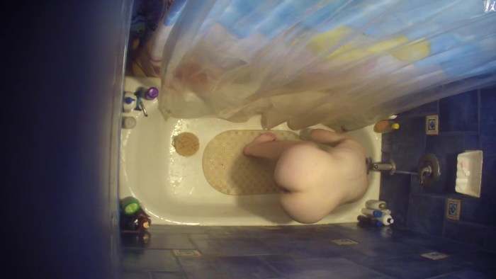 Naked Asian naked toilet
