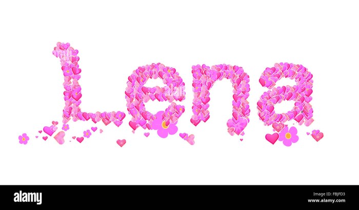 Lena's name on a beautiful background