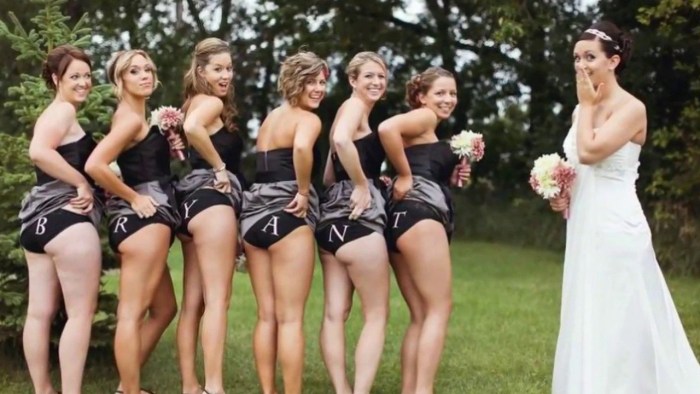 Haughty dresses of bride's girlfriends