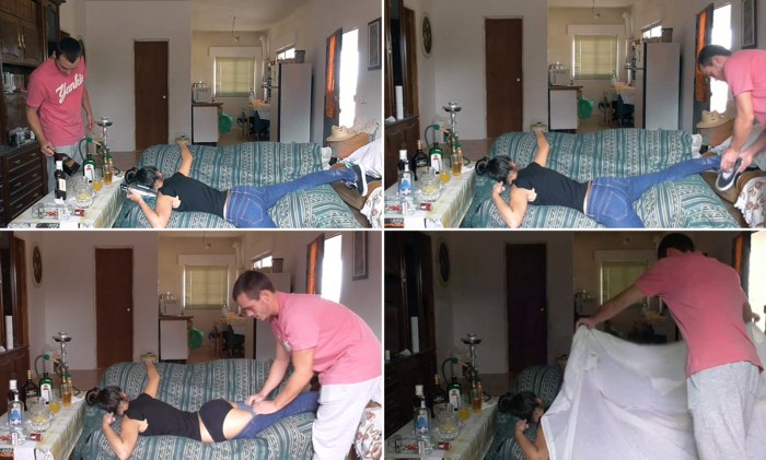 Drunk Husband Asleep Wife Gangbang