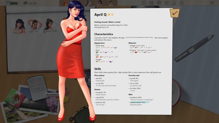 Browser game about webcam models