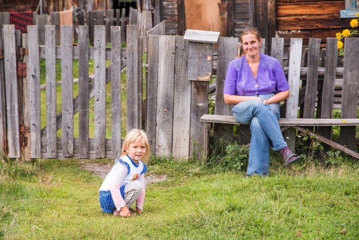 Beautiful women in the village