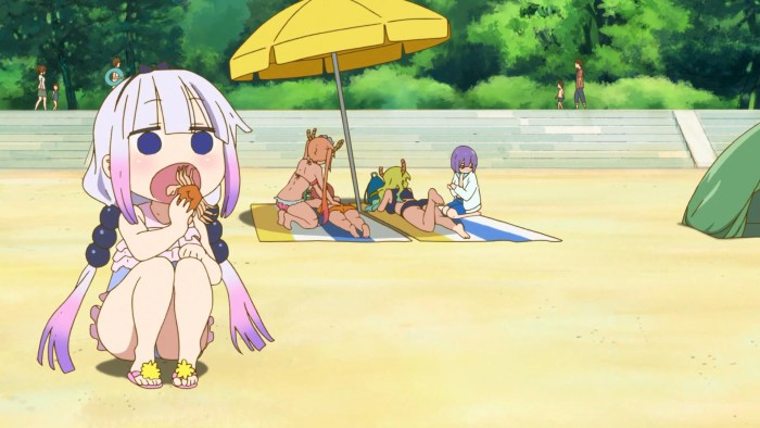 Dragon maid Kobayashi Cannes eats