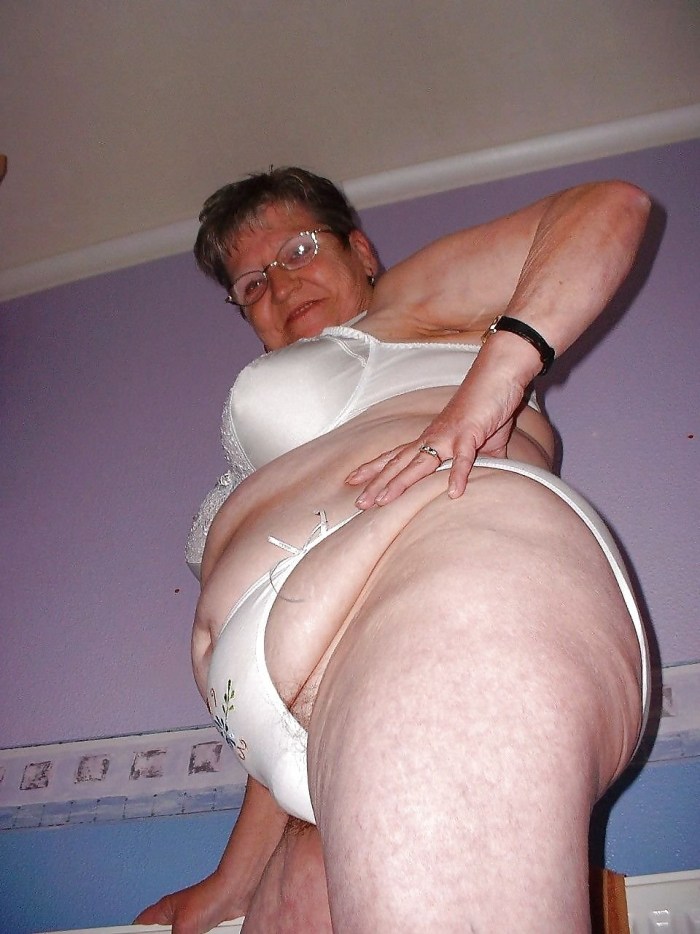 Bbw grandmother panties on the couch