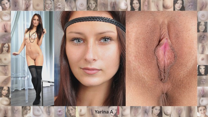 Face and vagina of a fashion model