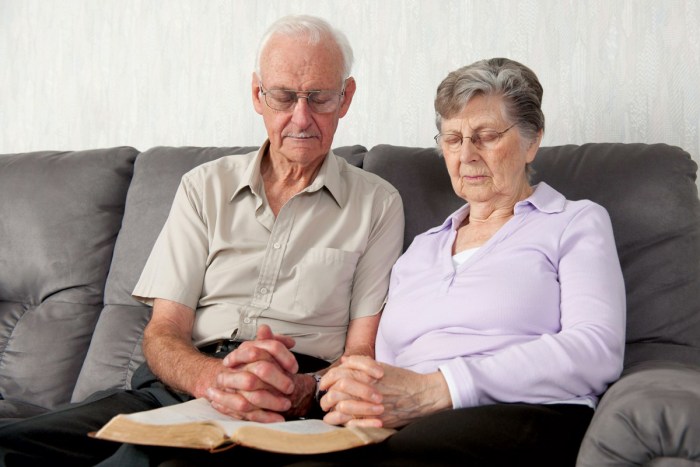 Old Man and Woman Talking