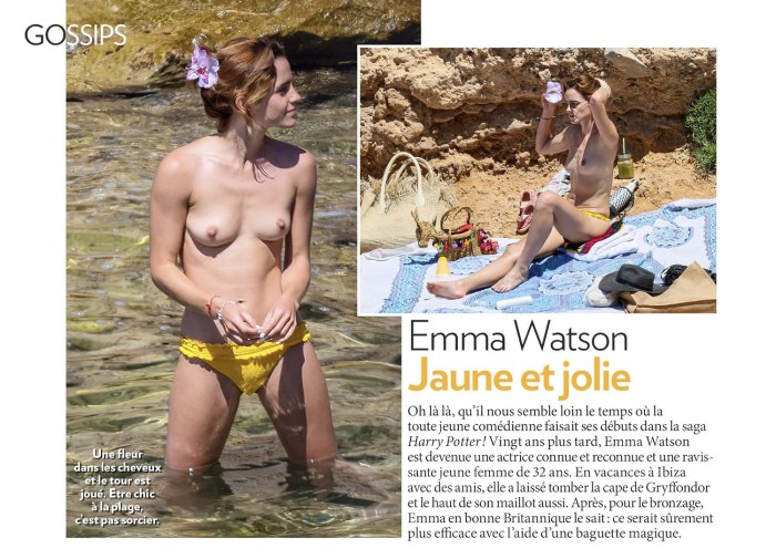 Emma Watson on Ibiza drain nude
