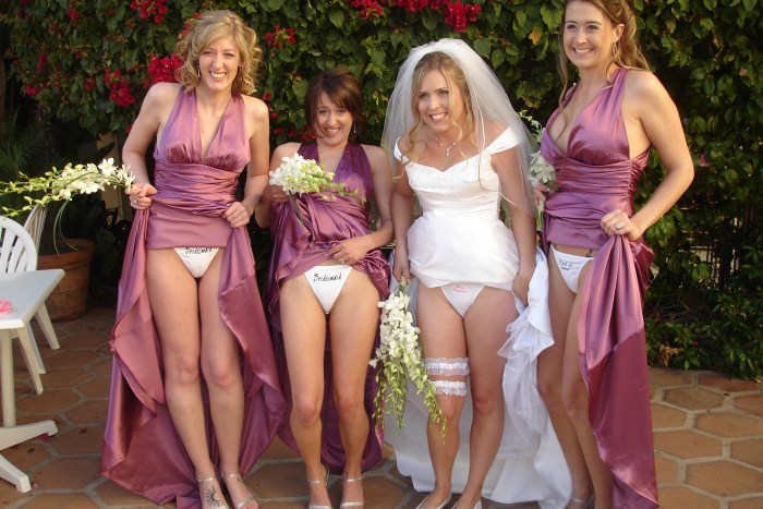 Haughty dresses of bride's girlfriends