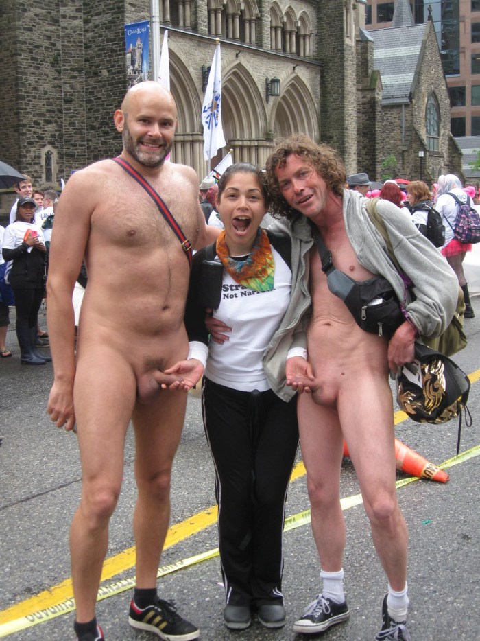 Naked man dressed woman