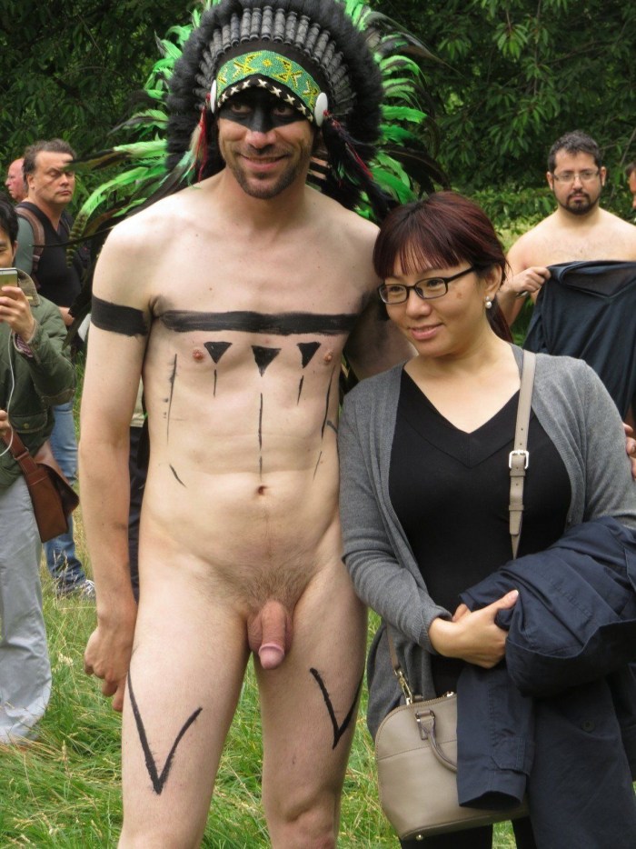 Naked men dressed women