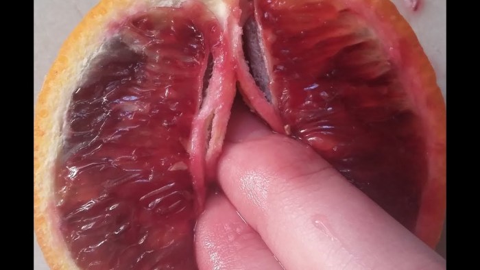 Fruit similar to the female genital organ