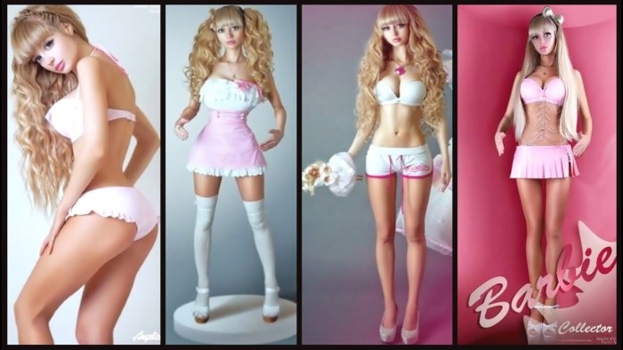 Anal with silicone doll