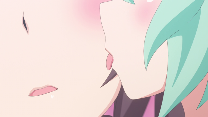 Anime licks the screen