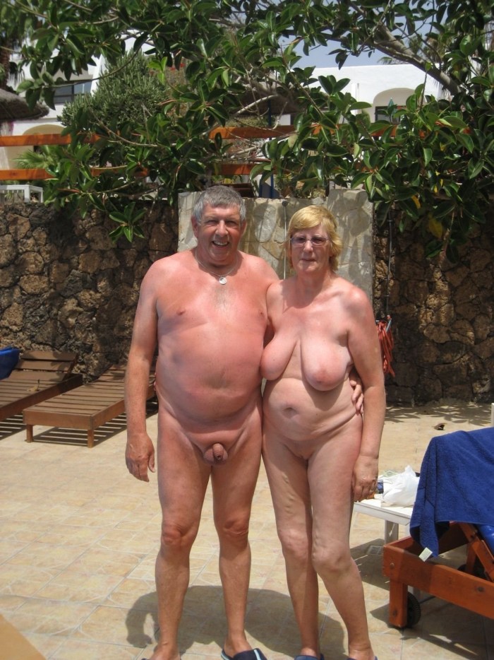 Naked elderly couples
