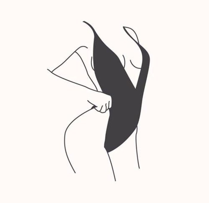 The silhouette of the female body