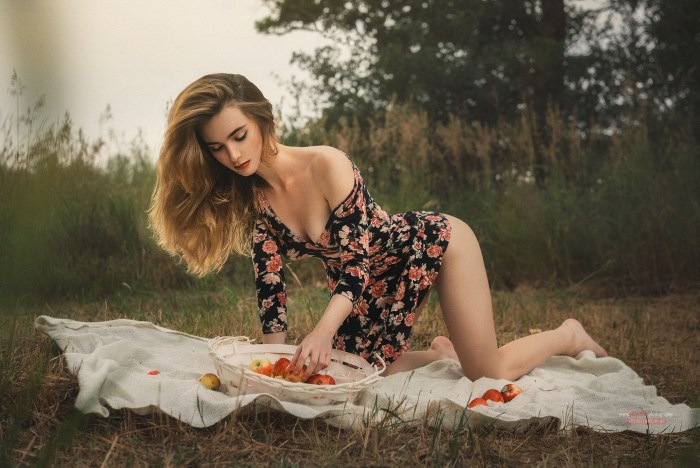 Girl in a light dress