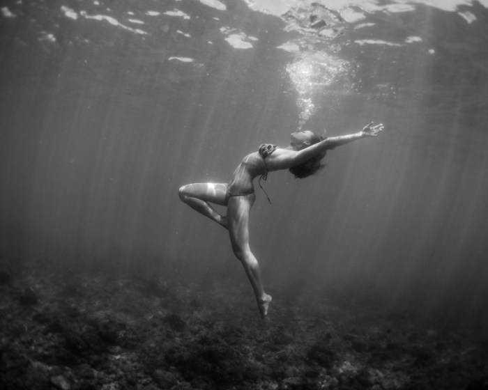 Girl under water