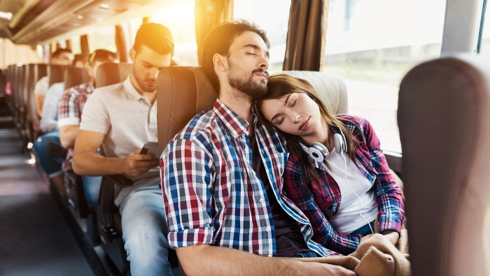 A couple on the bus