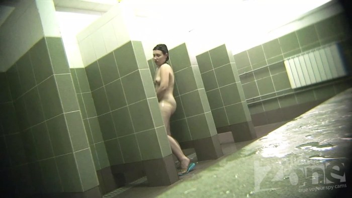 Hidden cameras in women's shower