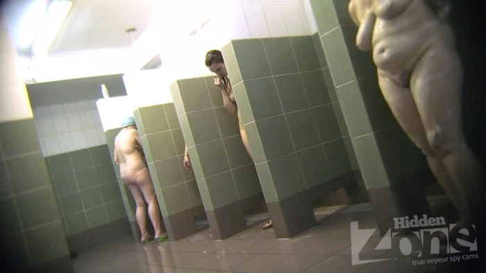 Hidden cameras in women's shower