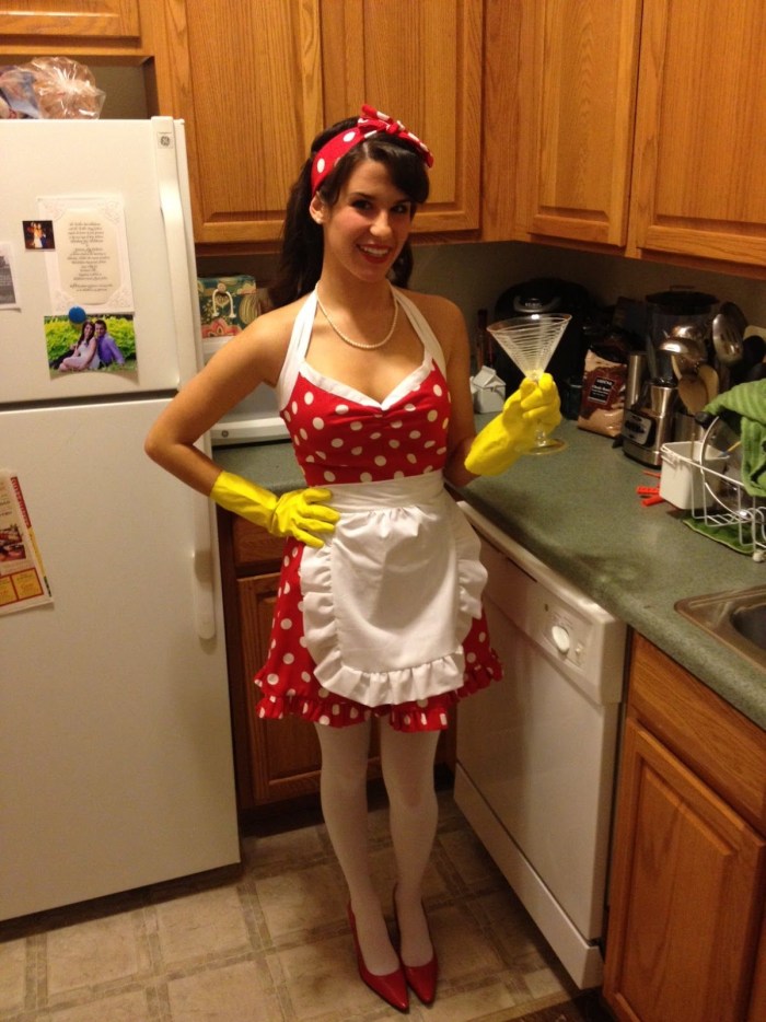 Housewife in a apron