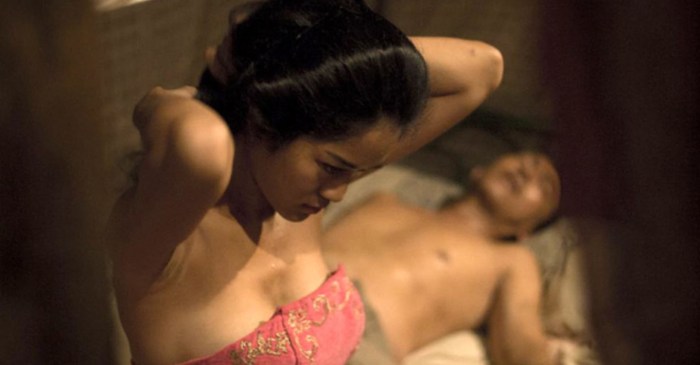 Girl sleeps on a guy