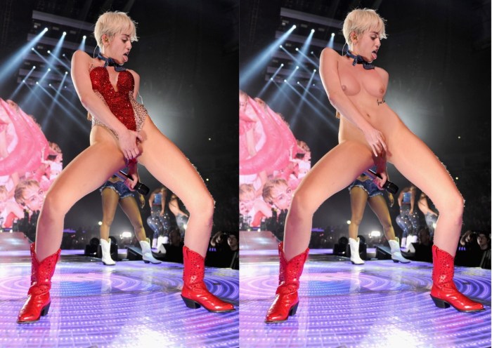 Stars undress on stage