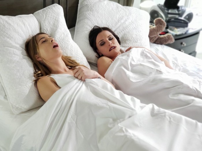 Many girls in one bed