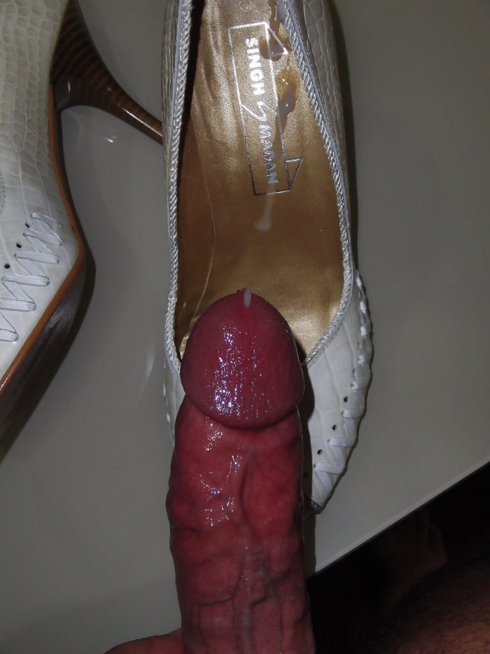 Dick Inside Very Small Dress Shoe Cum on Little Shoe