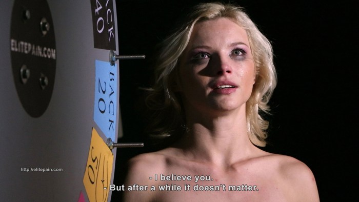 Punishment of a slave with a whip in the film